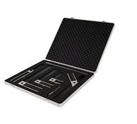 Ulmia Black Edition - Juego de ángulos de precisión (incluye maletín, ángulo de precisión + medidor de precisión, regla de acero, portaminas, madera de roble)