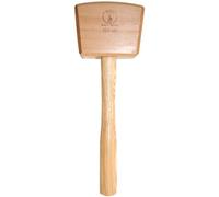 Ulmia Martillo de madera, Martillo de carpintero (Cabeza de martillo de haya roja de alta calidad, todos los cantos fresados, mango de fresno, encolado y espigado ~ Cabeza de martillo: 105 x 65 x 80)