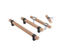 ULnospogq Manijas de gabinete madera | Plata/Negro 4 Uds. Manijas de armario de zapatos de cajón de gabinete(Y-silver-128mm)