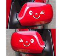 ULOOIE Pegatinas reflectantes divertidas para espejo retrovisor de coche, color blanco