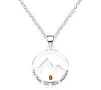 Uloveido Collar de acero inoxidable con texto en inglés "Mustard Seed Can Move Mountains Faith", collar cristiano inspirador para mujeres y hombres Y4745, Medium, Acero inoxidable, No es una piedra