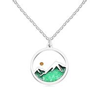 Uloveido collar luminoso verde de semilla de mostaza versículo bíblico con la fe que puede mover montañas Mateo 17:20, collar glow in the dark Jesús pieza religiosa, Dios es bueno