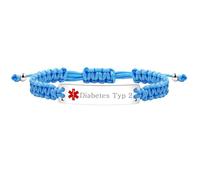 Uloveido Pulsera de identidad médica con nombre grabado personalizado para mujeres u hombres Y3944, Acero inoxidable Poliéster, Sin gemas