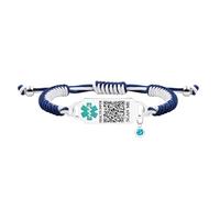 Uloveido Pulsera médica de emergencia código QR, identificación sanitaria grabada a medida, correa ajustable para personas mayores y particulares YA5657