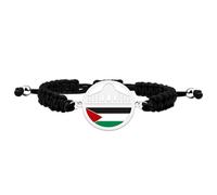 Uloveido Pulsera Palestina Colgante de Cúpula | Diseño Árabe con Cordón Ajustable Blanco | Joyería de Identidad Cultural para Hombres y Mujeres