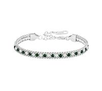 Uloveido Pulsera Verde con Circonitas - Pulsera Ajustable para Mujer - Joyería de Moda para Fiesta, Vacaciones, Aniversario YA6110