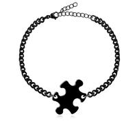 Uloveido Y4296 - Juego de 2/3/4/5 pulseras de cadena de eslabones de acero inoxidable para mejor amigo, mejor amiga, familia, amante, amistad, relación, pulsera, conjuntos de regalo Y4296, Adjustable,