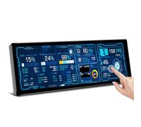Ulrhzar Monitor pequeño de pantalla táctil de 7.8 pulgadas, 1280 x 400P, 60 Hz, 300 cd/m², brillo para Raspberry Pi PC, portátil, monitor GPU, CPU AIDA64
