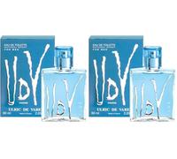 Ulric de Varens - Eau De Toilette UDV Blue - Helecho Fresco - Perfume para hombre - Vaporizador - Made in France - 60 ml (Paquete de 2)