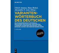 Ulrich Ammon Variantenwörterbuch des Deutschen (Tapa blanda) (Importación USA)