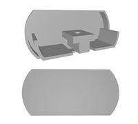 ULROAD KVARTAL - Tapa de repuesto para barra de rodadura Kvartal de Ikea, juego de 2 piezas de repuesto para carriles de guía KVARTAL