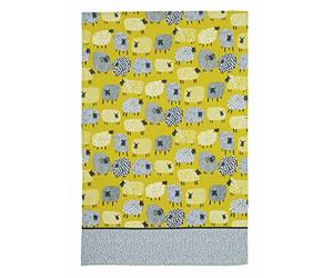 Ulster Weavers Dotty Sheep - Paño de cocina (100% algodón, con bonito diseño de animales dibujados a mano, color amarillo, regalos de cocina y cocina para panaderos y chefs