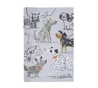 Ulster Weavers - Paño de Cocina con diseño de Perros con Pintura de Pincel (74 x 48 cm) - 100% algodón - Lavable - Paños de Cocina para Perros en Gris - Accesorios de Cocina y decoración con Tema de