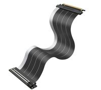 ULT-WIIQ Cable elevador 5.0 Gen 5 x16, 128 GB/s, cable de extensión de GPU ultra flexible para RTX 5090/5080 RX 9070, montaje vertical blindado de GPU para ITX Mid Full Tower Case, 180° recto, 50 cm