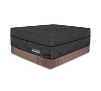 ULTCOVER Cubierta Cuadrada Impermeable de poliéster 600D para bañera de hidromasaje, Cubierta de SPA al Aire Libre, 95 x 95 Pulgadas, Color Negro
