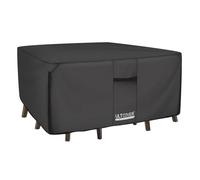 ULTCOVER Funda Cuadrada de Lona Resistente 600D para Mesa y sillas de Patio, Impermeable, para Muebles de Uso General al Aire Libre, 269 cm, Color Negro