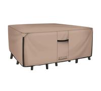 ULTCOVER Mantel Rectangular Resistente para Mesa de Patio, Lona Resistente 600D, Impermeable, para Mesa de Comedor y sillas de Uso General, tamaño 64 Pulgadas de Largo x 52 Pulgadas de Ancho x 28