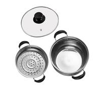 ULTECHNOVO 1 juego Cacerola Vaporera Inoxidable Mango Ergonómico y Tapa para Cocinar al