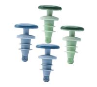 ULTECHNOVO 1 Juego Tapones Para Botellas De Vino De Silicona De Selladores Conejos Reutilizables Para Mantener Fresco El Vino Y Champán Verdes Azules 4 Piezas