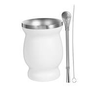 ULTECHNOVO 1 Juego Taza Inoxidable Aislante Calabaza para Mate Incluye Pajita y Cepillo para Chino Casa y Oficina
