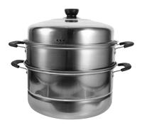 ULTECHNOVO 1 pieza Olla de Vapor Multifuncional Inoxidable con Tapa de Visualización para Cocina Casa y Hotel