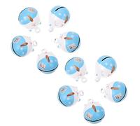 ULTECHNOVO 10 Campanas Decorativas Colgantes Diseño de Gato Azul, Material Metálico y Diseño Ligero para Manualidades y Decoración del Hogar