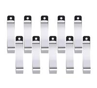 ULTECHNOVO 10 Clips para Visera Solar de Control Remoto de Puerta de Garaje en Acero Inoxidable con Gancho Seguro para Vehículos y Espacios de Estacionamiento