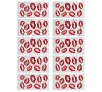 ULTECHNOVO 10 Hojas Pegatinas Labios Temporales Impermeables Tatuajes Labiales Naturales Cosméticos para Fiesta Cosplay Halloween