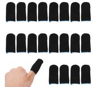 ULTECHNOVO 10 Pares de Protectores de Dedos de Nylon Compactos y Ligeros para Juegos en Móviles, Funda Táctil Negra Que Mejora la Sensibilidad y Control en Juegos