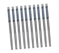 ULTECHNOVO 10 pares Palillos Domésticos Inoxidable con Diseño Azul y Blanco Resistentes Antideslizantes y Aptos para Lavavajillas Portátiles y Duraderos