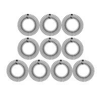 ULTECHNOVO 10 Peines Elásticos de Diadema Circulares de Abs Negros para Cabello, Ajustables a Diferentes Tamaños de Cabeza y Perfectos para Maquillaje y Lavado Facial