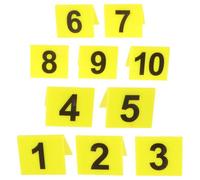ULTECHNOVO 10 Piezas Marcadores de Evidencia Acrílicos Amarillos para Decoración de Fiestas de Halloween y Juegos de Investigación, Reutilizables y Fáciles de Limpiar Diseño Detallado