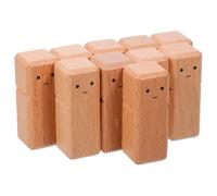 ULTECHNOVO 10 piezas Muñecos de Madera sin Terminar de Haya Natural para Pintar Figuras de Clavijas para Manualidades Decoración Creativa y Juguetes Infantiles Duraderos