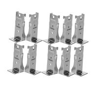 ULTECHNOVO 10 Piezas Soportes de Riel para Cortinas de Techo de Acero Inoxidable Mecanismo de Bloqueo por Resorte Soporte Reforzado para Persianas Verticales y Cortinas Rectas o Curvas