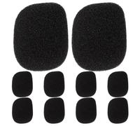 ULTECHNOVO 10 Protectores Parabrisas de Micrófono de Solapa Mini Tamaño Esponja para Accesorios de Micrófono, Cubiertas Antiviento para Ktv, Enseñanza y Conferencias, Pack 10 Piezas