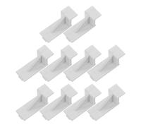 ULTECHNOVO 10 Unidades Clips para Estantes de Refrigerador Blancos de Plástico Resistentes al Desgaste, Soporte Pequeño para Evitar Aperturas No Deseadas en Congeladores y Frigoríficos