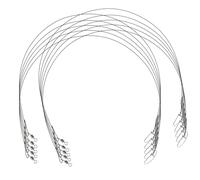 ULTECHNOVO 10 Unidades de Líderes de Pesca de Acero de Alta Resistencia de 50cm para Pesca en Agua Dulce y Salada con Resistencia al Desgaste y Material de Acero al Carbono