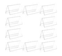 ULTECHNOVO 10 Unidades Soporte para Letrero de Puerta Doble Cara de Pet para Oficinas y Conferencias Estructura Estable y Diseño Horizontal Inclinado para Organización Clara