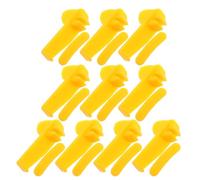 ULTECHNOVO 10 Unidades Tapa del Destalonador para Cambiador de Neumáticos Forma de Cabeza de Pájaro, Plástico Amarillo, Compatible Coches y Máquinas