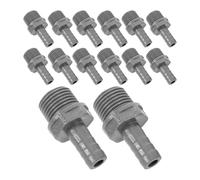 ULTECHNOVO 100 Conectores de Púas de Plástico para Manguera de Pecera, Adaptadores Rápidos 20x10 Mm, Válvula de Conexión de Tubería Gris para Acuarios y Bombas de Agua Industriales