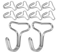 ULTECHNOVO 100 pcs Iron Car Seat Cover Hooks - Silver, 3x3x2cm, 193g - Comfortable Protection, Dual-Line Metal Hooks, S Strap Hooks, Adjustable Multi-Functional for Home