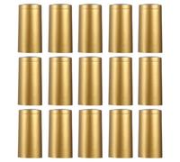ULTECHNOVO 100 Piezas Cápsulas Termocontraíbles para Botellas de Vino - Películas de Sellado Retráctil de PVC, Tapones Elegantes para Bodegas y Vino Casero, Precinto Decorativo, Dorado