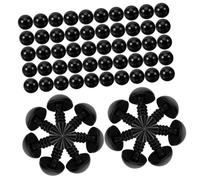 ULTECHNOVO 100 Piezas Ojos Artificiales para Muñecas Ojos Negros de Seguridad para Peluches DIY Decoración Creativa para Juguetes y Amigurumis