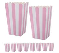ULTECHNOVO 100piezas Cajas de Palomitas de Papel Rayado Cubos de Palomitas para Cine Recipientes para Fiestas Dulces y Bocadillos Noche de Cine Casa