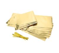 ULTECHNOVO 10piezas Bolsas de Obsequio para Botellas de Vino Doradas y Metálicas Reutilizables para Embalaje para Decoración de Fiesta y Regalos de Boda Bolsas de Celofán para Envolver