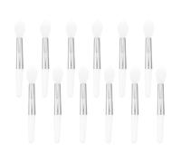 ULTECHNOVO 12 Aplicadores de Silicona para Labios Mini, Pinceles de Maquillaje Blancos, Set de 12 Piezas para Aplicación de Bálsamo Labial y Mascarilla, Compactos y Portátiles para Cuidado