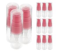 ULTECHNOVO 12 piezas Botellas de Viaje Rellenable con Bomba para Loción Transparentes y Ligeras de Cuidado de Piel y Cosméticos