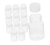 ULTECHNOVO 12 Piezas Frasco Sellado Para Medicamentos De Viaje Frascos De Plástico Transparente Para Almacenamiento De Medicamentos Para Cápsulas y Píldoras