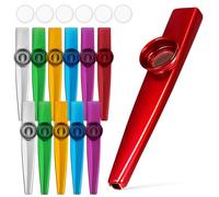 ULTECHNOVO 12 Piezas Kazoo Instrumento Musical de Metal Ligero para Adultos, Adecuado para Presentaciones y Juegos en Grupo, Adecuado para Principiantes y Variedad de Escenarios