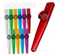 ULTECHNOVO 12 piezas Kazoo Metal Instrumento Ligero y Compacto para Adultos Fácil de Usar y Resistente para Educación Musical y Práctica